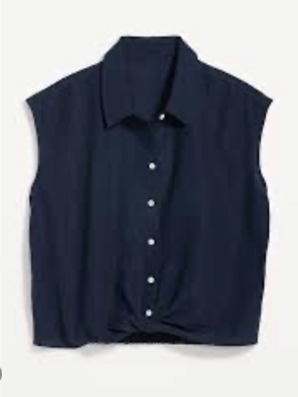 NWT Old Navy Women’s Dolman-Sleeve Twist-Front Shirt in Navy Size LTall